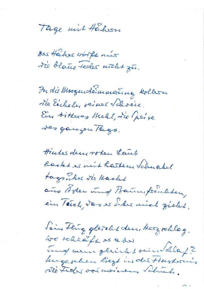 E. Gedicht m. U.;