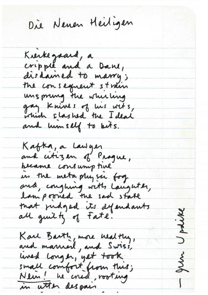 E. Gedicht m. U.; o. O. u. Dat. 