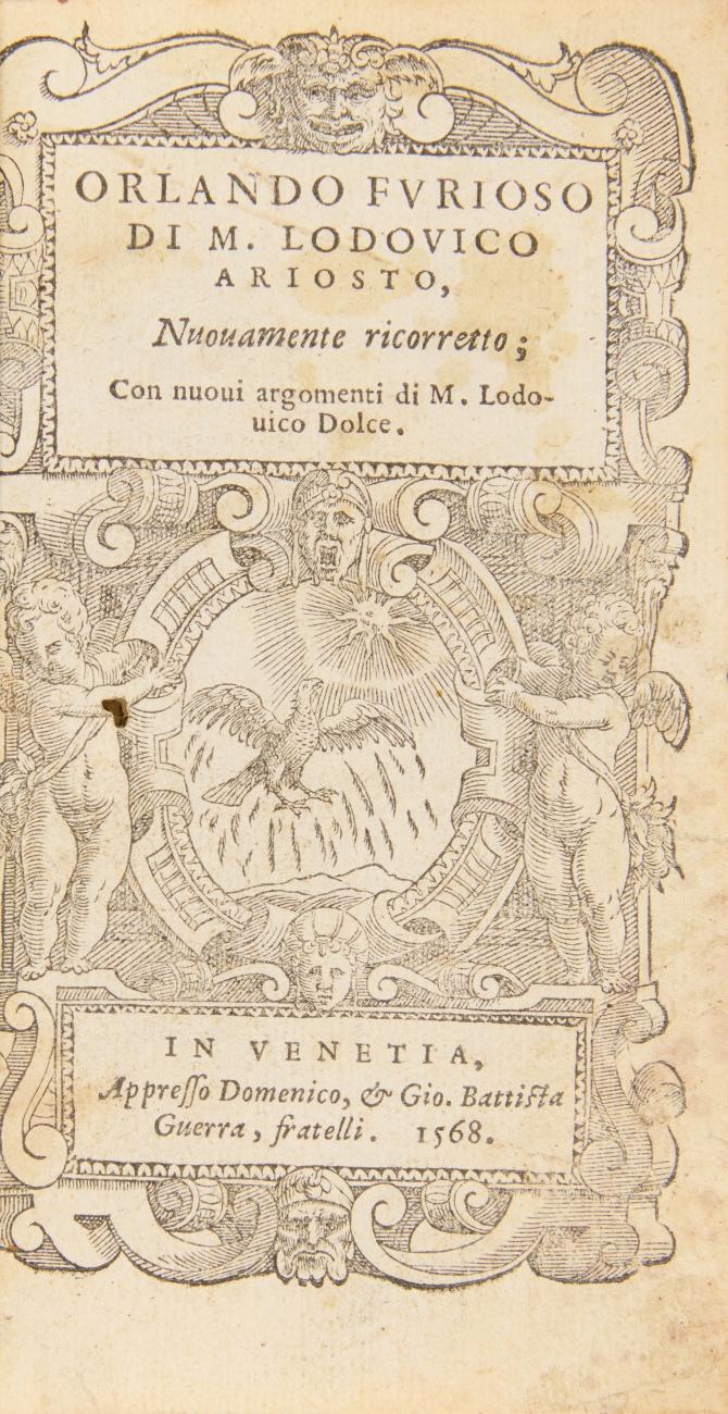 Orlando furioso. Nuovamente ricorreto; con nuovi argomenti di Lodovico Dolce.