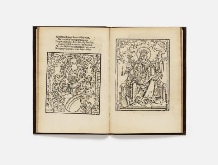 Declamatio Philippi beroaldi de tribus fratrib(us) ebrioso: scortatore et lusore. Germania Jacobi wimpffelingij ad Rempublica Argen. Ad universitate heydelbergen Oratio Ja. wimpfe. S. de annutatione angelica.