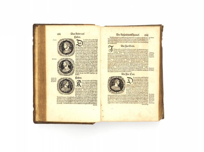 Ein außerlesene Chronick von anfang der welt bis auff das iar nach Christi ... gepurt MDXXXIV ... in vier teyl oder bücher abgeteylet ... durch Caspar Hedio ... auß dem Latin ins Teutsch gebracht ...  auch ... eyn nutzliche Vorred P. Melanchthons.