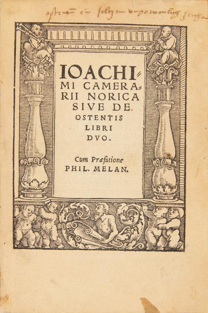 De ostentis, libri duo. Cum Praefatione Phil. Melan(chthon).