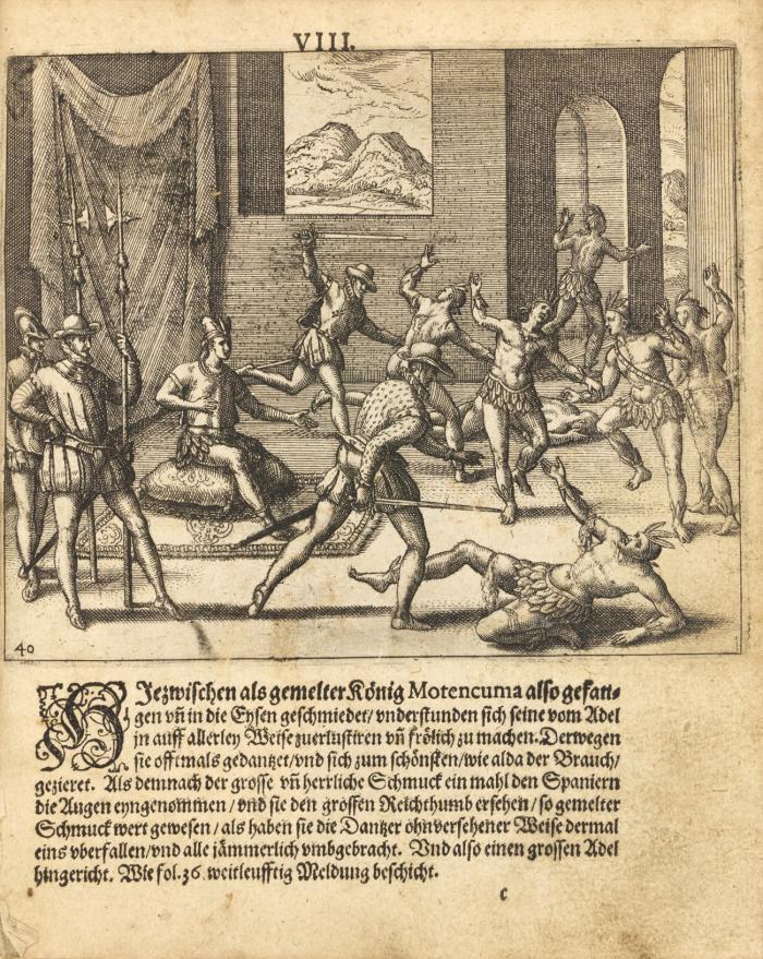 Wahrhafftiger und gründlicher Bericht der Hispanier grewlichen und abschewlichen Tyranney von ihnen in den West Indien, so die neuwe Welt genennet wirt, begangen. Erstlich, castilianisch ... gedruckt: Jtzt aber erst ins Hochteutsch durch einen Liebhaber deß Vatterlands zur Warnung und Beyspiel ubergesetzt und mit schönen figuren gezieret.