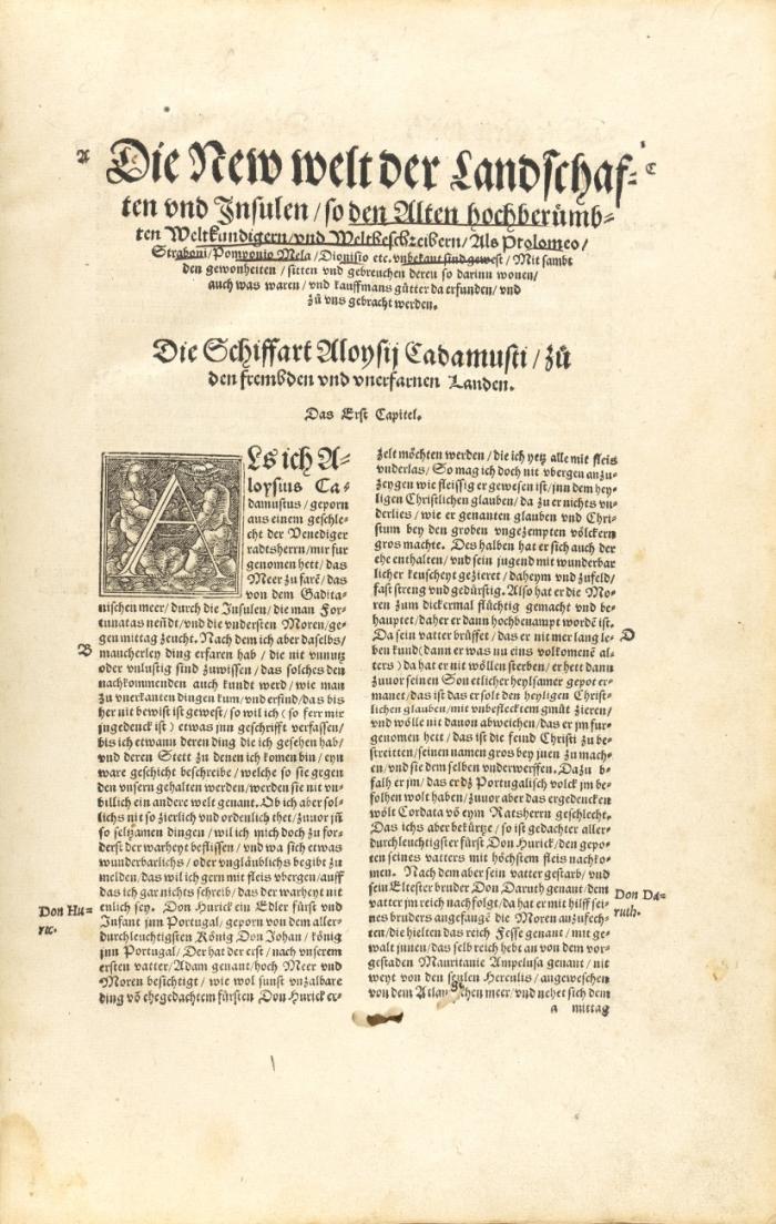 Novus orbis regionum ac insularum veteribus incognitarum. Die New welt, der landschaften und Jnsulen, so bis hie her allen Altweltbeschrybern unbekant/ Jungst aber von den Portugalesern unnd Hispaniern jm Nidergenglichen Meer befunden... Do bey findt man auch hie den ursprung und altherkummen der Fürnembsten Gwaltigsten Voelcker der Altbekanten Welt. Übers. v. Michael Herr).