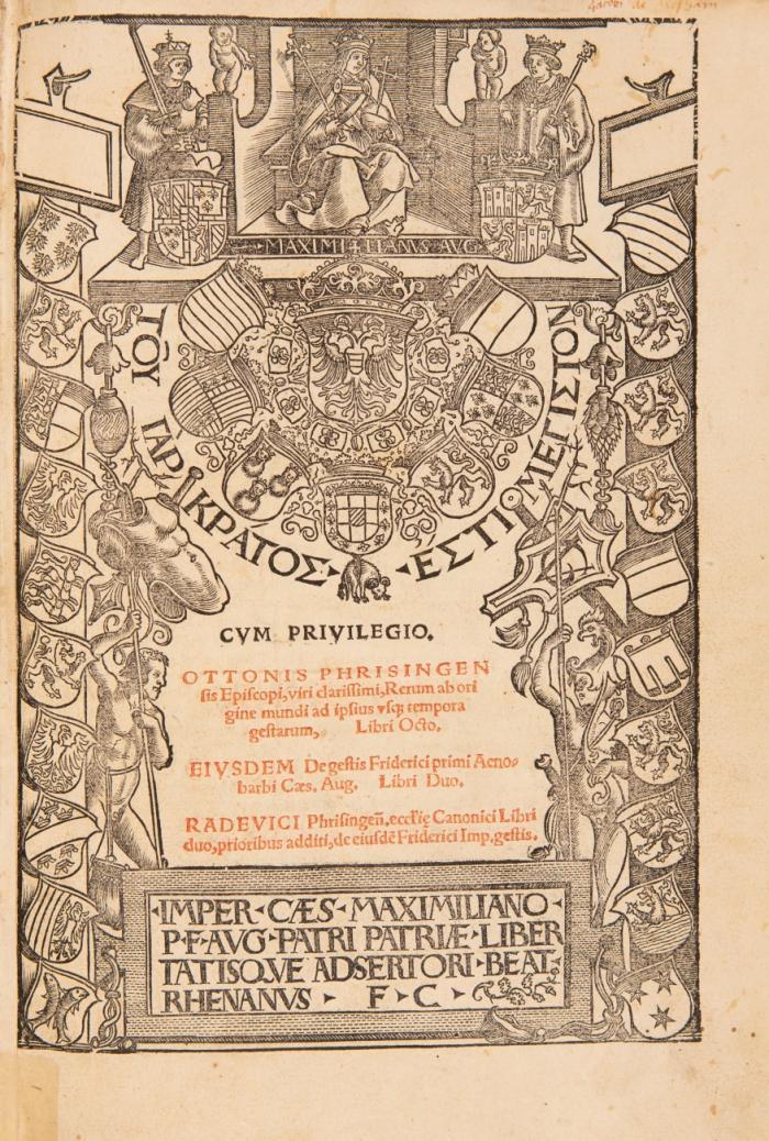 Rerum ab origine mundi ad ipsius vsq[ue] tempora gestarum. Libri octo. 2 Teile in 1 Band.