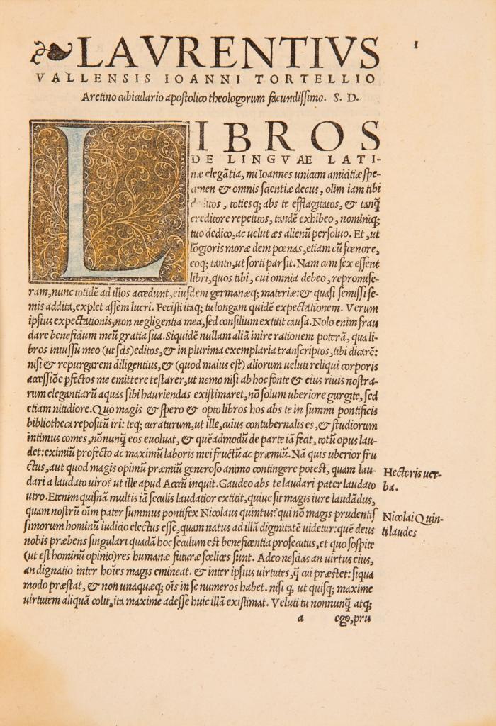 Libri elegantiarum sex, cum lima Mancinelli et Epitomis Ascensianis . Eiusdem de reciprocatione sui et suus, liber unus. Eiusdem annotationes in Antonium Raudensem, et in Pogium Florentinum dialogud. Cum indice novo, eoq: accuratissimo.