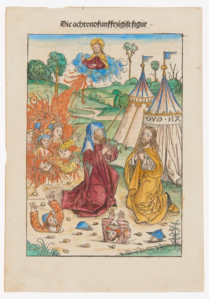 Der Buchholzschnitt im 15. und 16. Jahrhundert.58 Originalblätter aus Drucken des 15.-17. Jahrhunderts. Teils mit Holzschnitten illustriert, teils koloriert. Meist unter Passepartouts montiert und bezeichnet.
