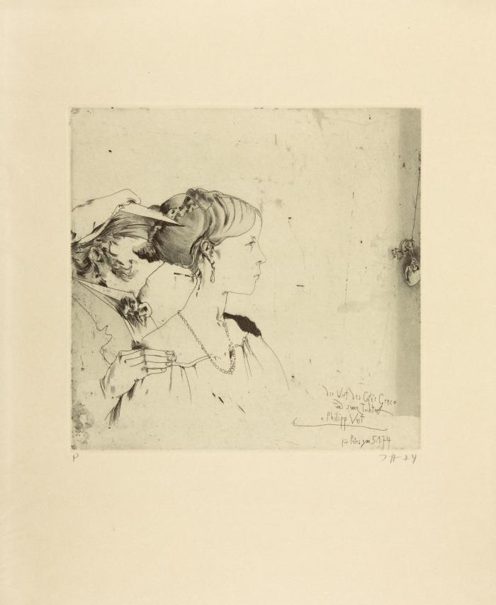 DER WIRT DES CAFÉ GRECO UND SEINE TOCHTER. AUS: CASPAR DAVID FRIEDRICH.