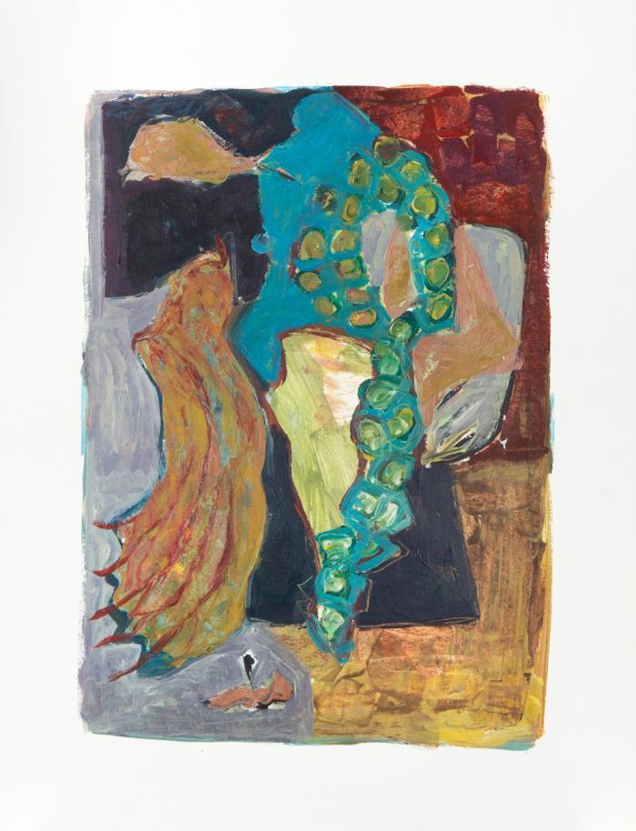 Andrea Monhof-Berger. Ohne Titel. 1993. Mischtechnik mit Acryl. Monogrammiert.