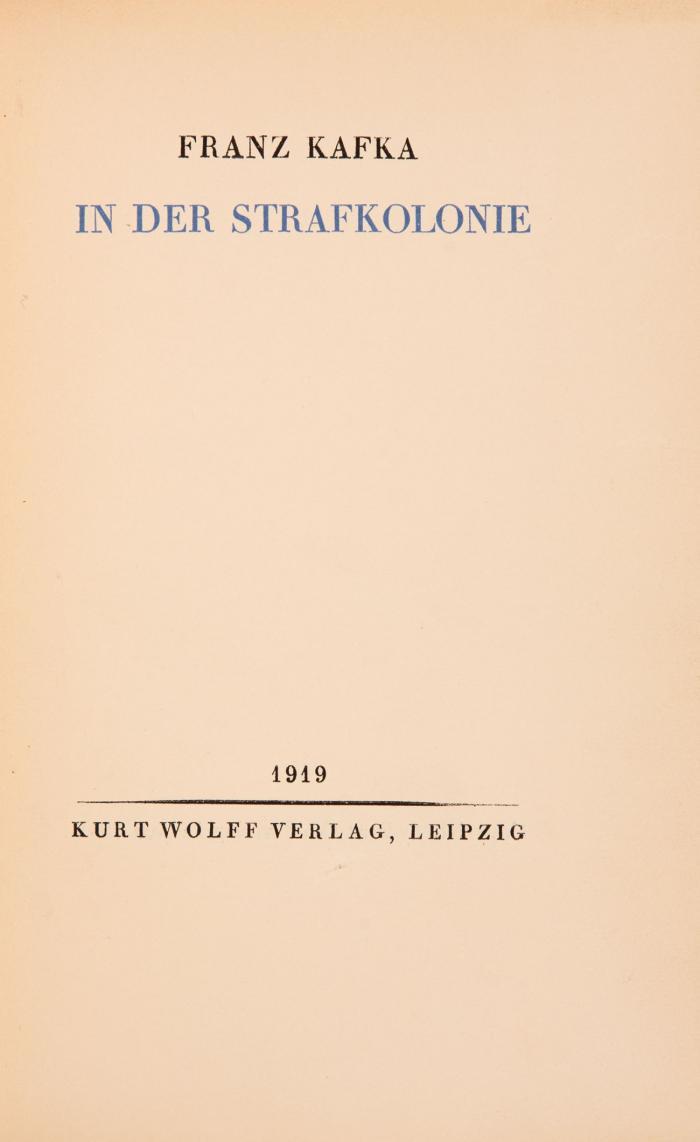In der Strafkolonie.