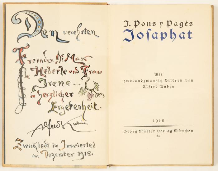 Josaphat. Mit zweiundzwanzig Bildern von Alfred Kubin.