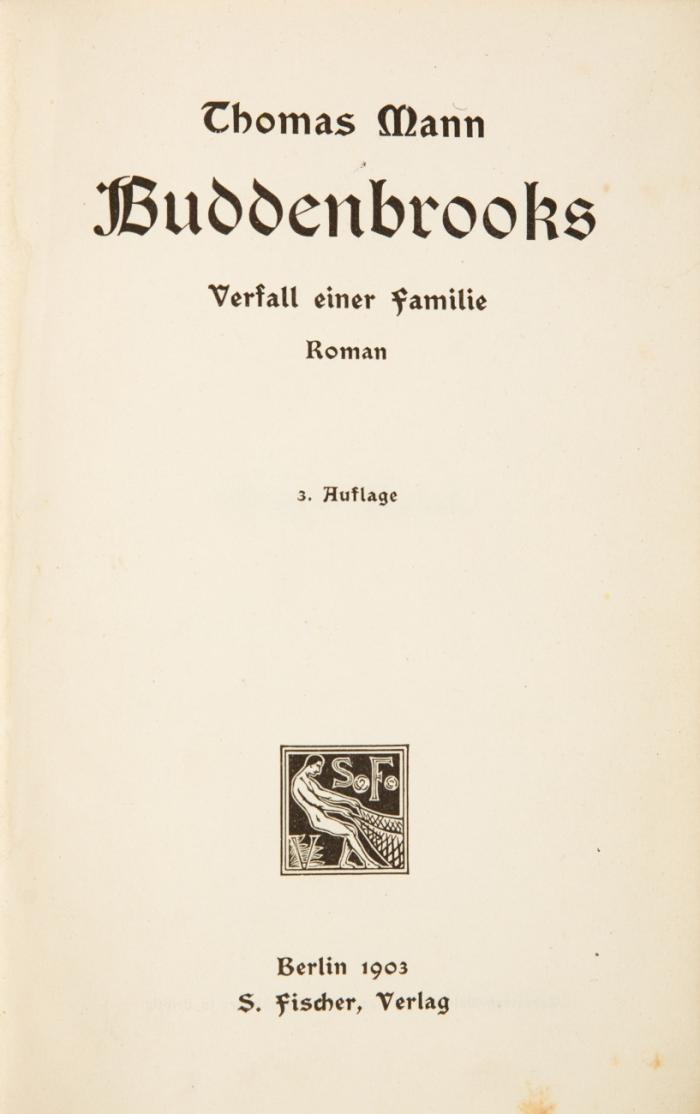 Buddenbrooks. Verfall einer Familie. Roman. 2 Bde.