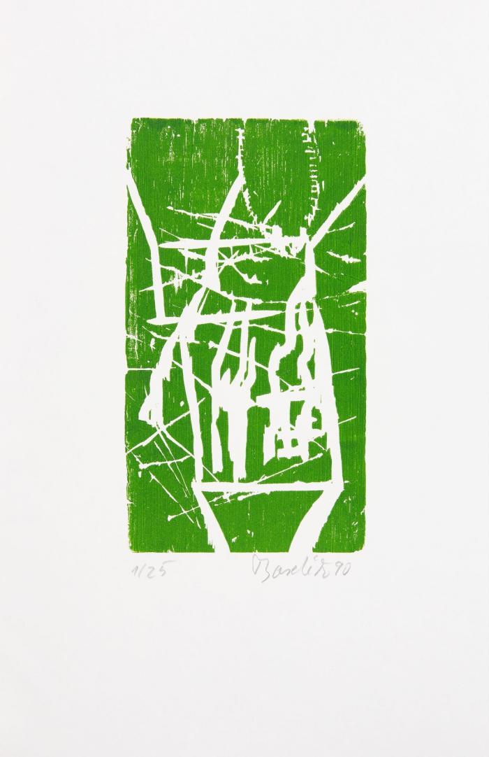 Holzschnitt 1966 - 1989. Ausstellungskatalog in der Kunsthalle Bielefeld vom 3. Dezember 1989 bis zum 4. Februar 1990; Anschließend vom 16. Mai bis zum 1. Juli 1990 im Herzog Anton Ulrich-Museum in Braunschweig gezeigt.
