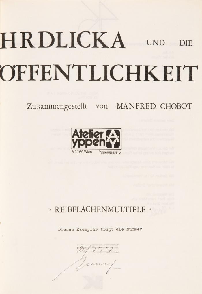 Hrdlicka und die Öffentlichkeit. Reibflächenmultiple.