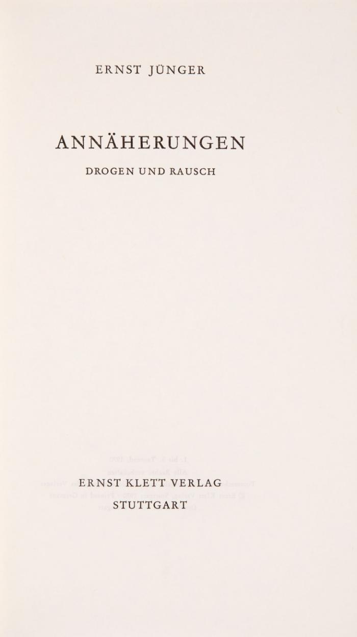 Annäherungen. Drogen und Rausch.