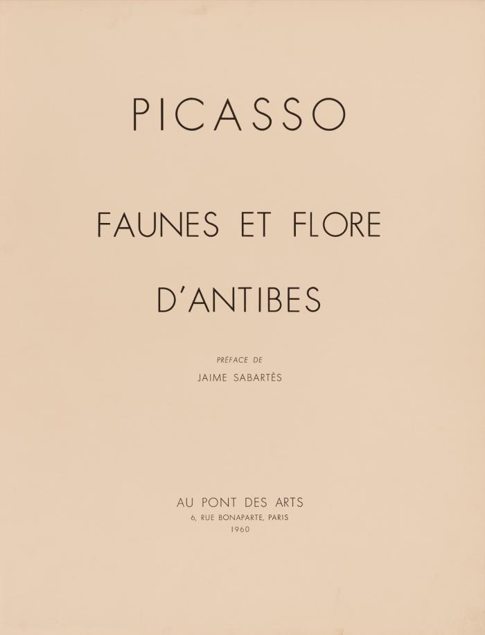 Faunes et flore d'Antibes. Préface de Jaime Sabartès.