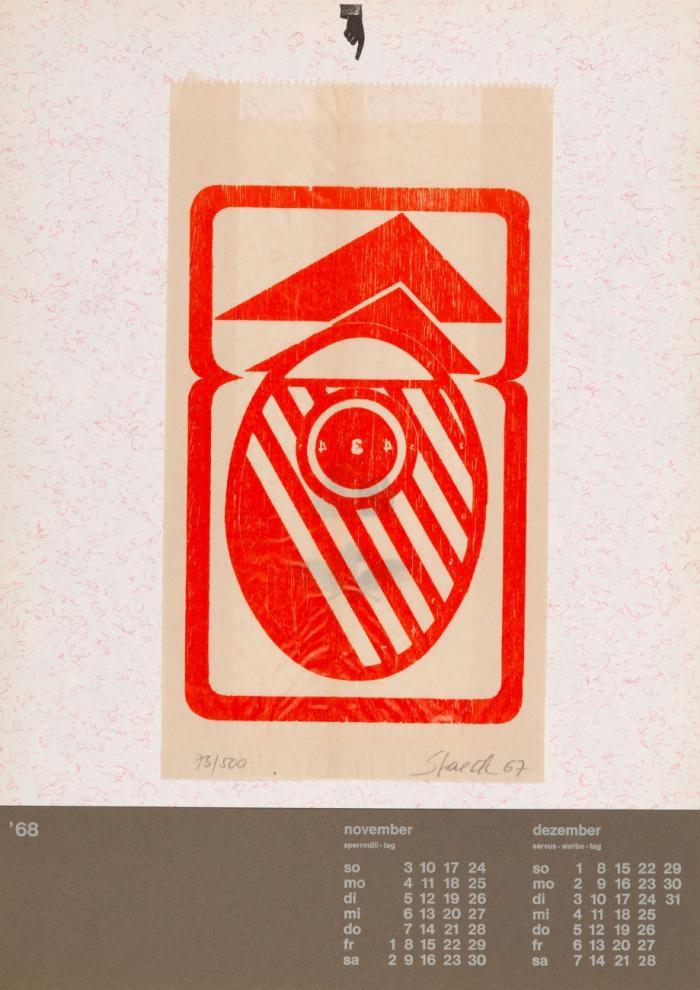 Konsumgedenktage '68. Kalender.