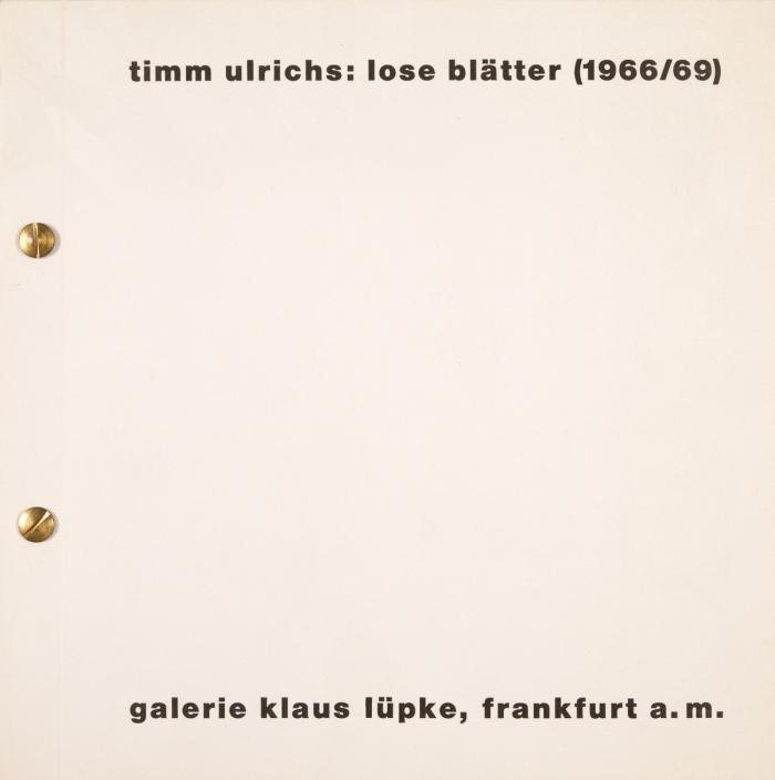 Lose Blätter (1966/69).