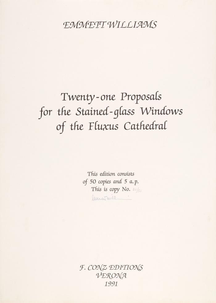 Twenty-one Proposals for the Stained-glass Windows of the Fluxus Cathedral.