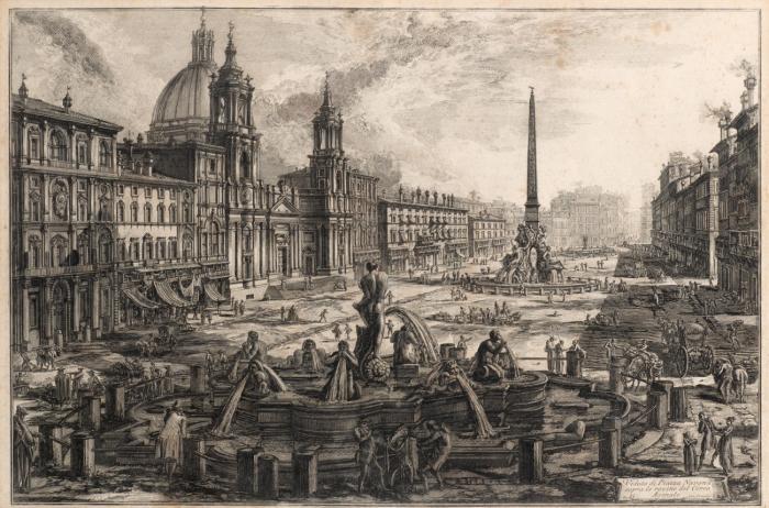 Veduta di Piazza Navona sopra le rovine del Circo Agonale