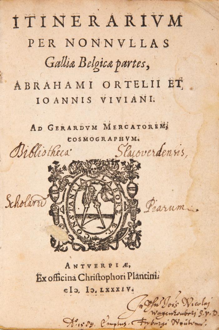 Itinerarium per nonnullas Gallia Belgica partes. 3 Werke in 1 Bd.