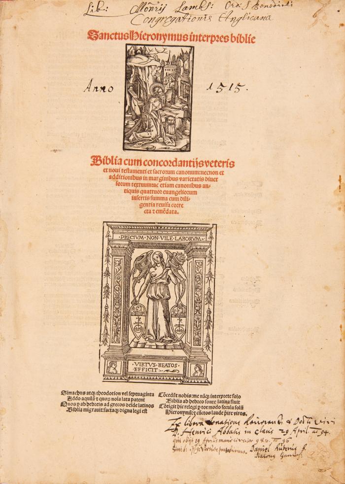 Biblia cum concordantijs veteris et novi testamenti.