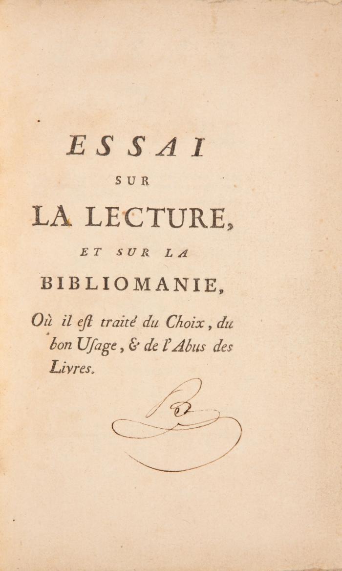 Essai sur la lecture.