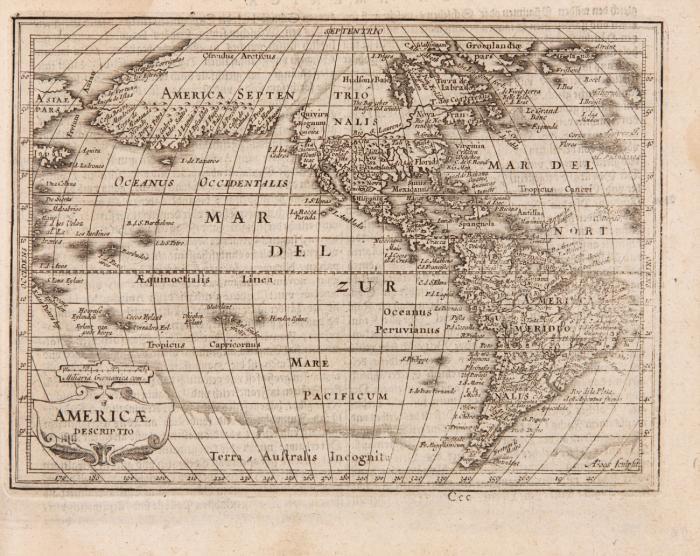 Atlas minor, das ist: eine kurtze und jedoch gründliche Beschreibung der der gantzen Welt, In zwey Theile abgetheilet … Mit vielen schönen newen Kupfferstücken und Land-Beschreibungen vermehret vnd verbessert. 2 Tle. in 1 Bd.
