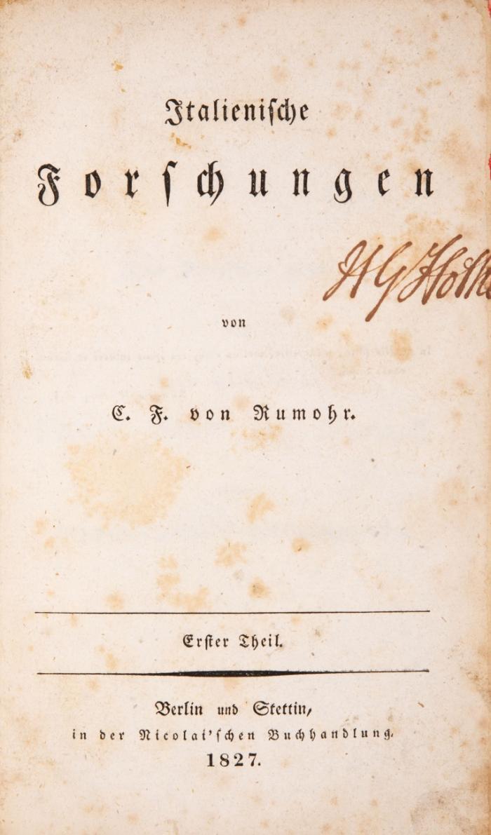 Italienische Forschungen. 3 Bde.