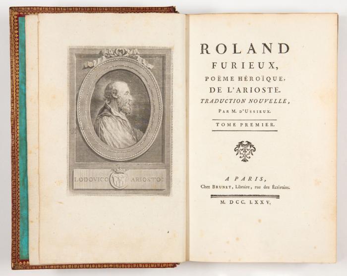 Roland furieux, poëme héroïque, de l'Arioste. Traduction nouvelle par M. d'Ussieux. 4 Bde.