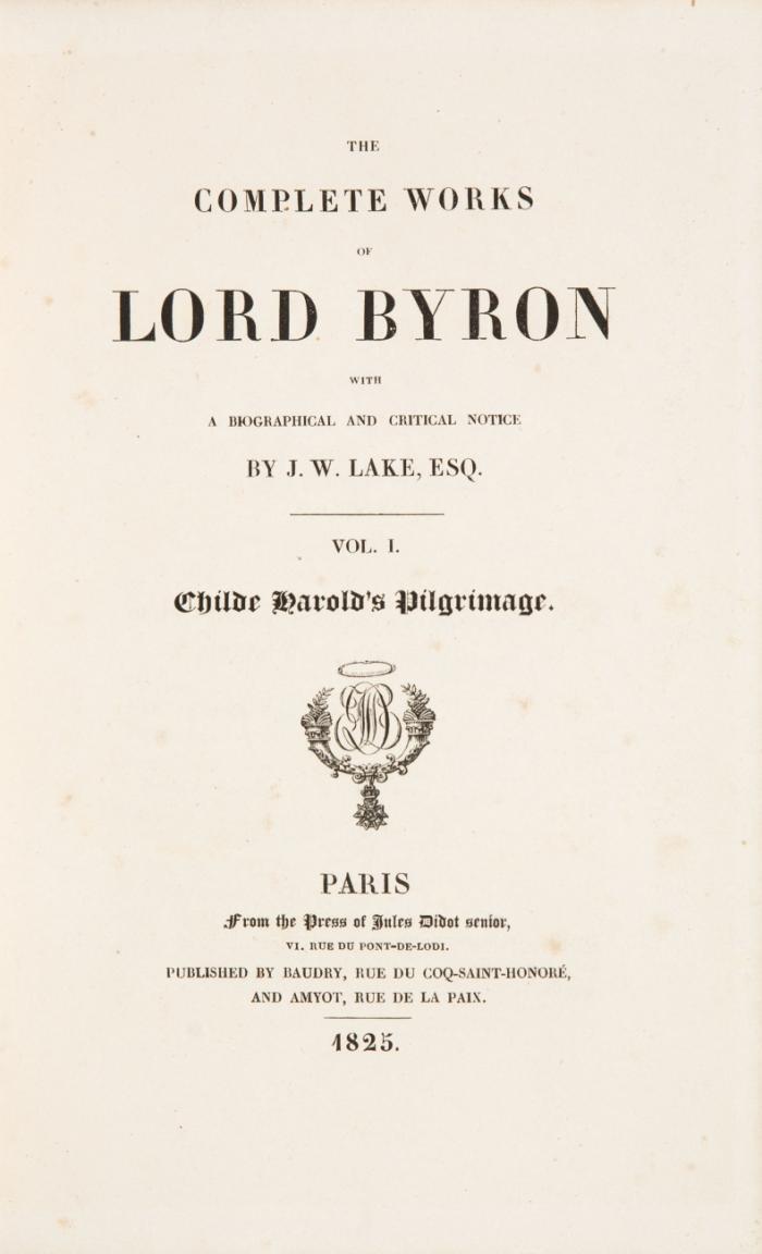 The complete works with a biographical and critical notice by J. W. Lake, Esq. 7 Bde.