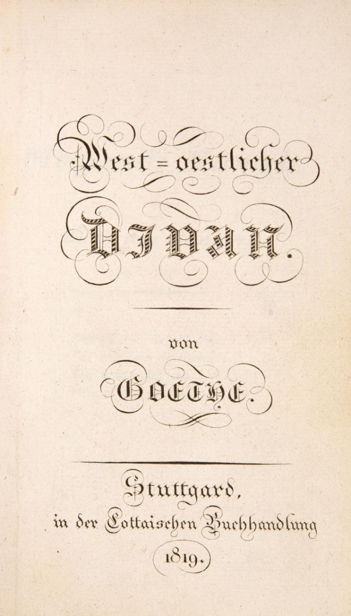 West-oestlicher Diwan.