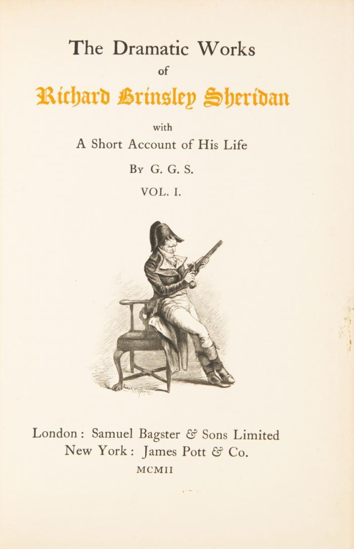 The Dramatic Works of Richard Brinsley Sheridan. With a short account of his life by G. G. S. 2 Bde.