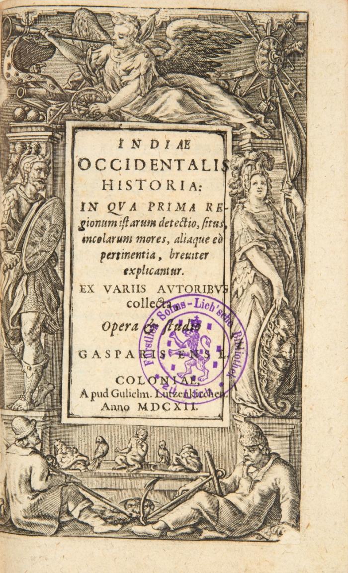 Indiae occidentalis historia: In qua prima regionum istarum detectio, situs, incolarum mores, aliaque eo pertinentia, breviter explicantur.