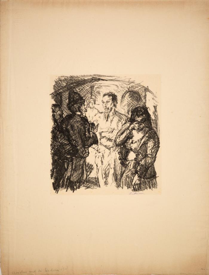 CHRISTUS UND DIE SÜNDERIN (TAFEL 3 AUS: SECHS LITHOGRAPHIEN ZUM NEUEN TESTAMENT)