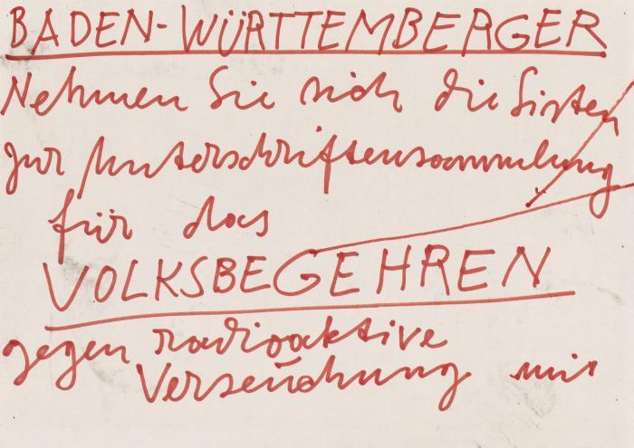 BADEN-WÜRTTEMBERGER VOLKSBEGEHREN