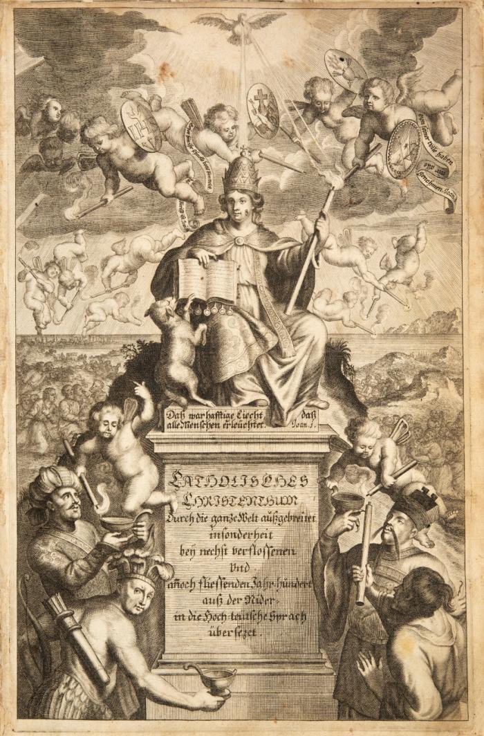Kirchen-Geschichte, Das ist: Catholisches Christenthum, durch die gantze Welt außgebreitet. 2 Tle. in 1 Bd.