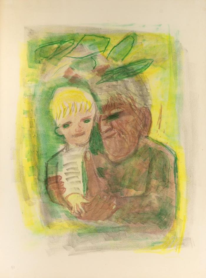 SELBSTBILDNIS MIT MARCELLA. (AUGEN DUNKEL)