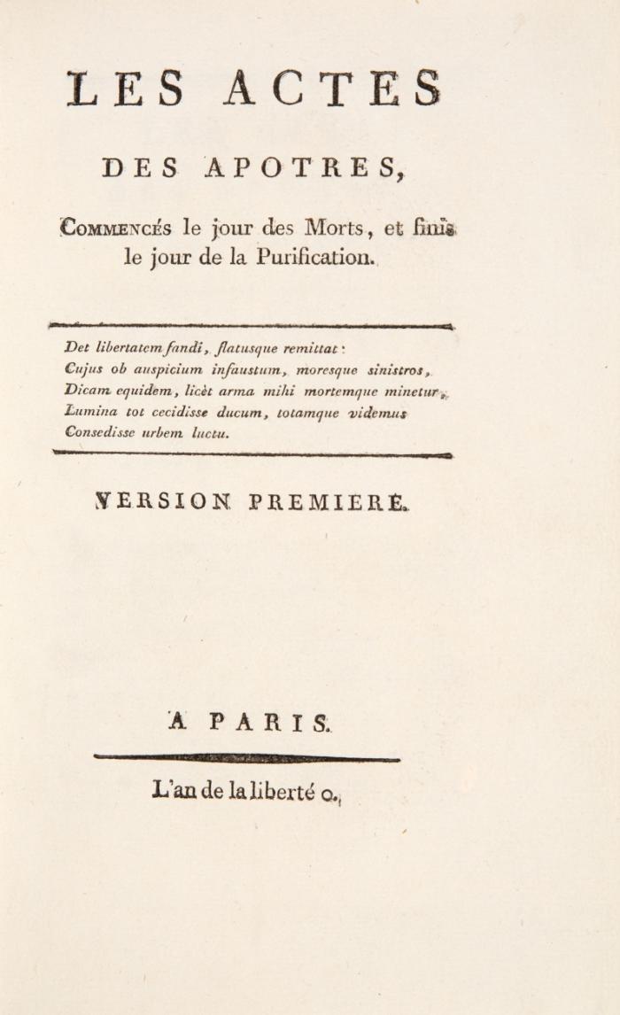 Les Actes des Apotres. 9 Bde.