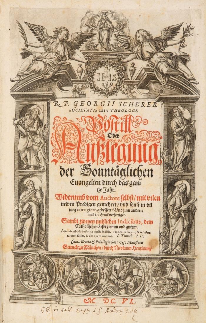 Postill oder Außlegung der Sonntäglichen Evangelien durch das gantze Jahr. Tl. 1 (von 2).