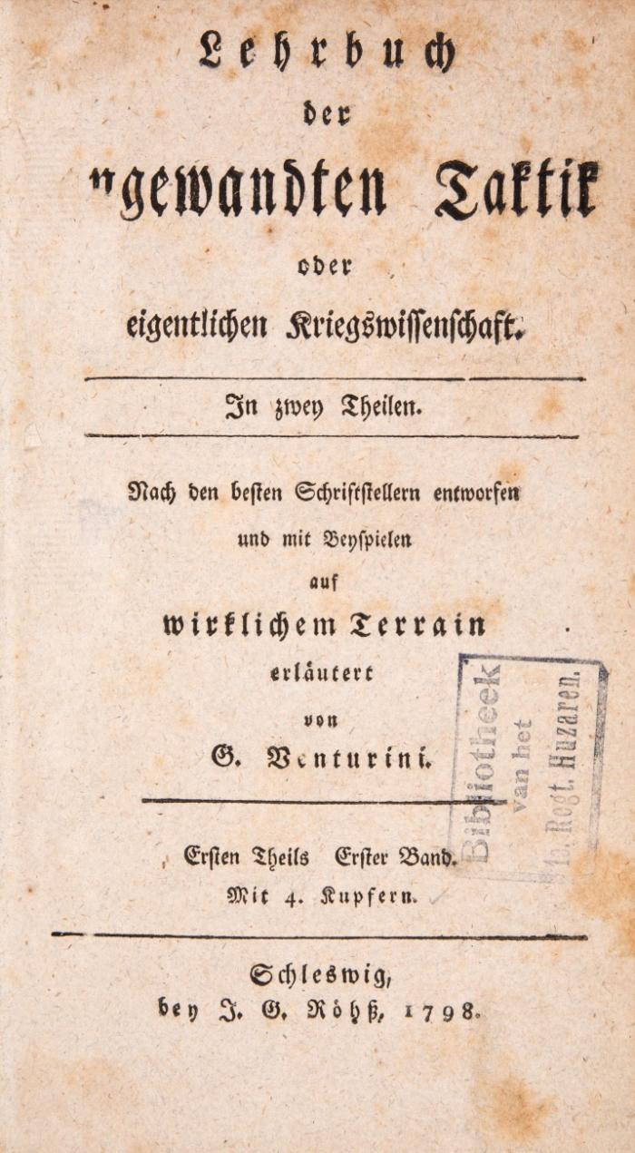 Lehrbuch der angewandten Taktik oder eigentlichen Kriegswissenschaft. Tle. 1 u. 2 in 6 Bdn.