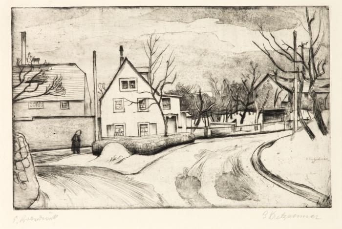 SEMMEL ROBERTS HAUS IM SCHNEE 1923 / GOSTRITZ 1924