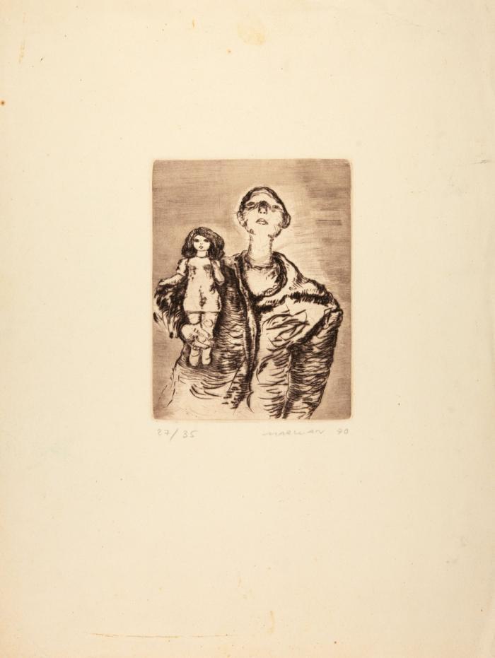 OHNE TITEL (JUNGE MIT PUPPE)