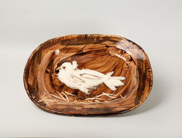 COLOMBE SUR LIT DE PAILLE