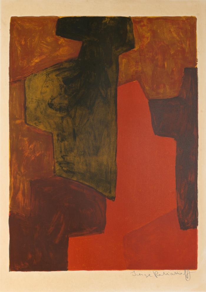 KOMPOSITION IN ORANGE UND GRÜN