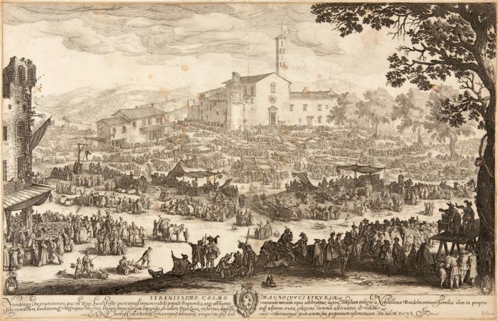 La Foire de l'impruneta, première planche (La grande Foire de Florence).