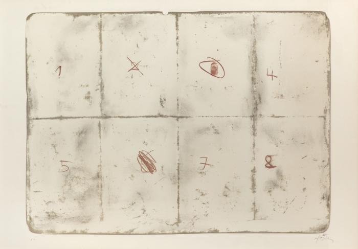 TOILE PLIÉE ET CHIFFRES