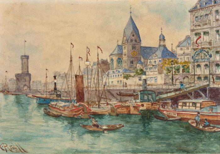 KÖLN, AM RHEIN, MIT ST: MARIA LYSKIRCHEN AM LEYSTAPEL, HOLZMARKT
