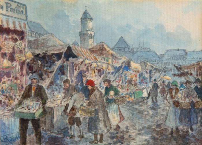 MARKTSZENE IN DER KÖLNER ALTSTADT