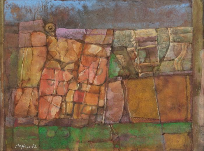 Hans Hermann Steffens. Ohne Titel. 1982. Aquarell. signiert.